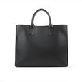 Italian Leather Tote Bag – 16 x 12 Inches, Smooth Finish, Black - View 1