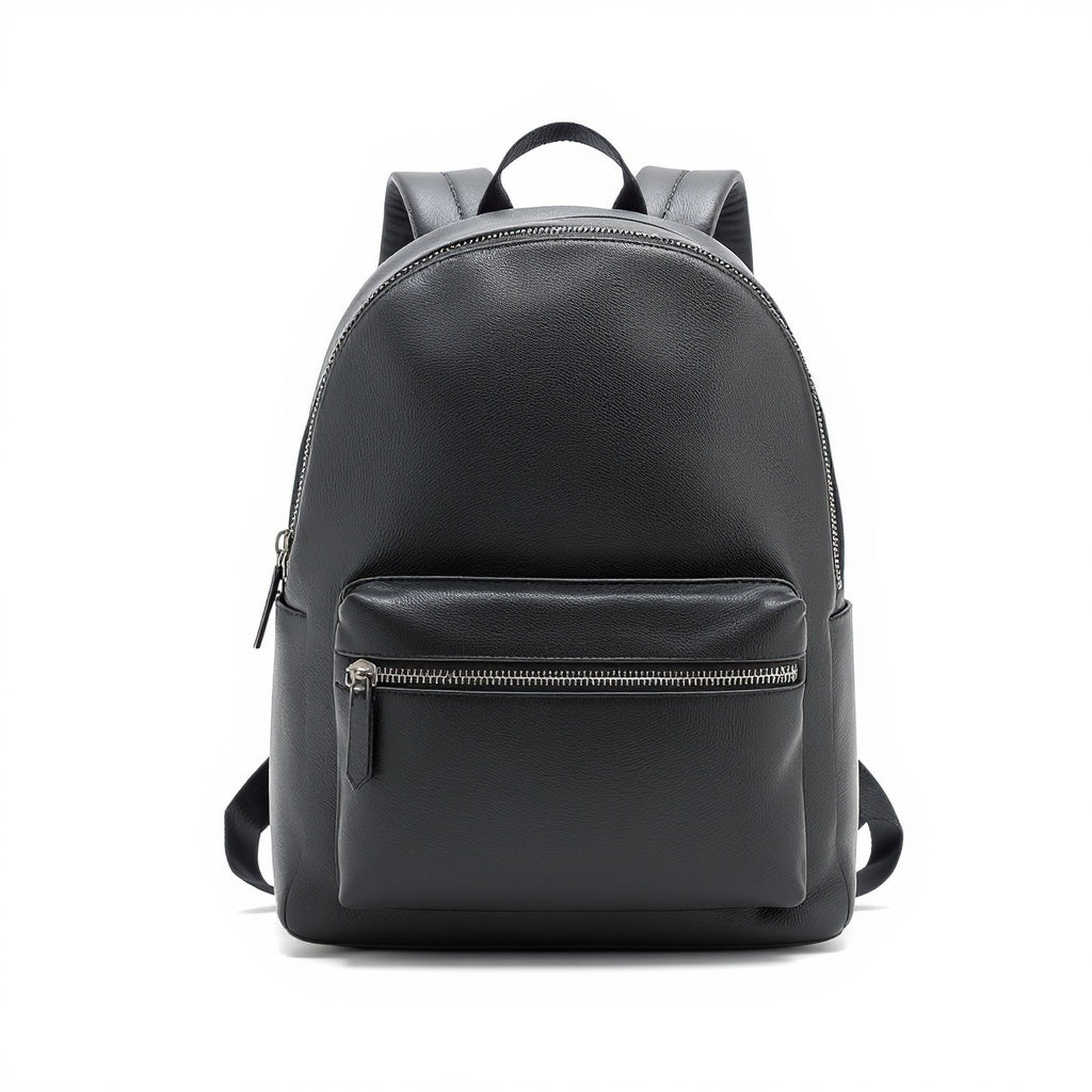 Vegan Leather Backpack – 18L Capacity, Water-Resistant, Black - View 1