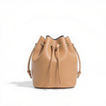 Vegan Leather Mini Bucket Bag – Drawstring Closure, Compact, Minimalist - View 1