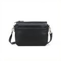 Leather Crossbody Bag – 9x6x3 Inches, Adjustable Strap, Black - View 1
