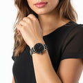 Genuine Leather Women's Watch – Slim Minimalist Design, 38mm, Black - View 1