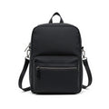 Nylon Convertible Crossbody Backpack – 20L Capacity, Vegan Leather Accents, Black - View 1